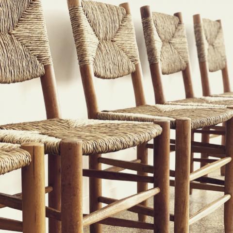 GALERIE DESPREZ BREHERET CHAIRS PERRIAND